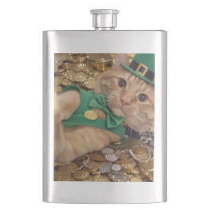 Cantil Frasco Clássico de Humor de Gato Irlandês