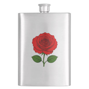 Cantil Frasco Clássico Rosa Vermelha