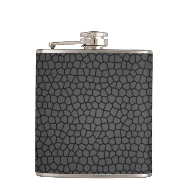 Cantil Frasco com Design de Pedras Pretas (Frente)