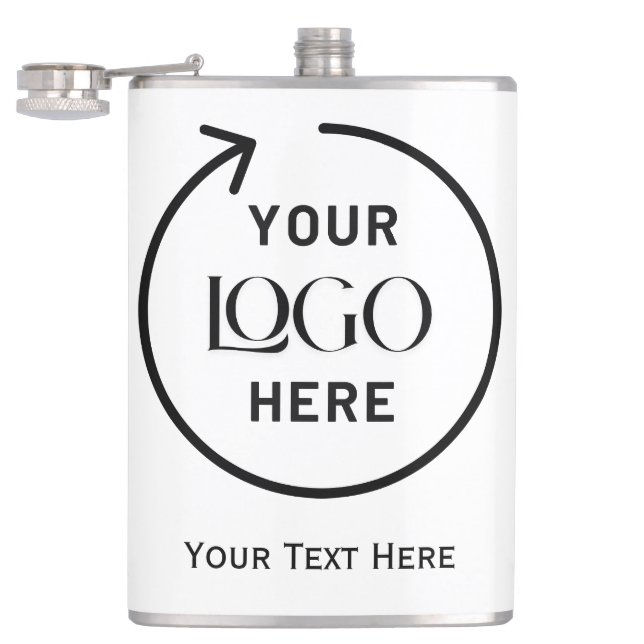 Cantil Frasco com Logotipo Quadrado Personalizado (Aberto)