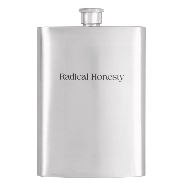 Cantil Frasco de Aço Inox Radical Honestidade (Frente)