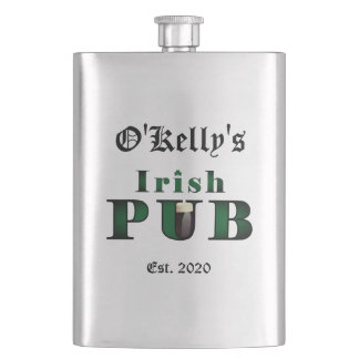 Cantil Frasco de Aço Inoxidável Clássico Pub Irlandês Bar
