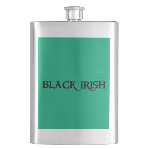 Cantil Frasco de aço inoxidável verde Black Irish com tre