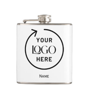 Cantil Frasco de Bolso Quadrado com Logotipo Personalizad