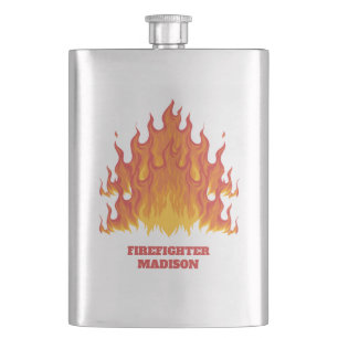 Cantil Frasco de bombeiro de texto personalizado