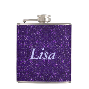 Cantil Frasco de Brilho Roxo Personalizado