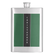 Frasco de faixa verde preta personalizado