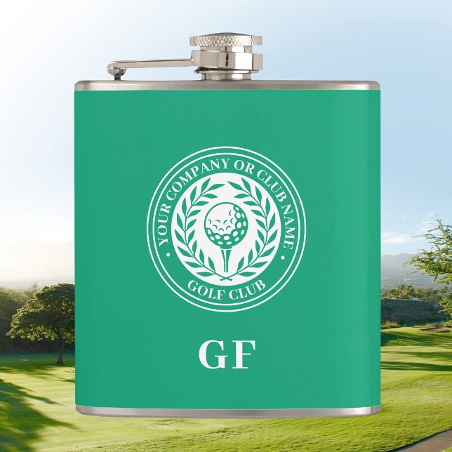 Cantil Frasco de Golfe com Nome Personalizado Monogramado (Criador carregado)