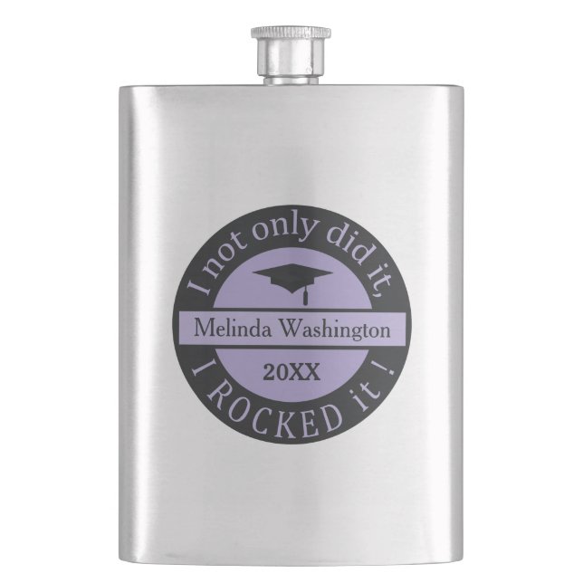 Cantil Frasco de graduação com nome personalizado e ano (Frente)