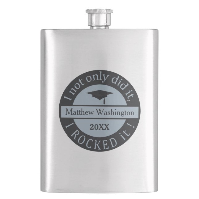 Cantil Frasco de graduação com nome personalizado e ano (Frente)