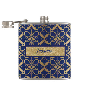 Cantil Frasco de Líquido ou Vinho Marroquino Azul Embrulh