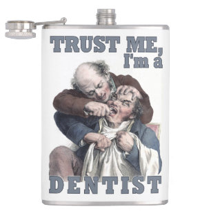 Cantil Frasco de monograma personalizado com humor DENTIS