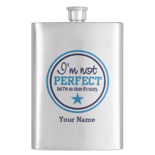 Cantil Frasco de monograma personalizado não perfeito