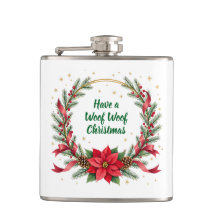 Frasco de Natal Woof Woof - Texto Personalizável