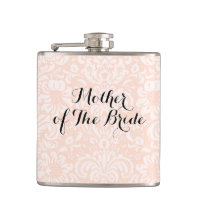 Frasco de Noiva Mãe Vintage Rosa Damask