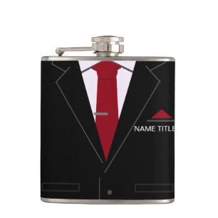 Cantil Frasco de nome personalizado com conjunto preto de