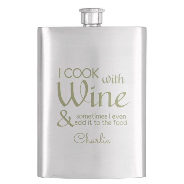 Cantil Frasco de nome personalizado de Cotação de Vinho (Frente)