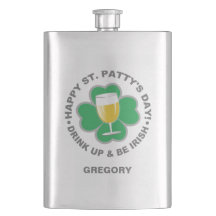 Frasco de nome personalizado do dia de Patrick