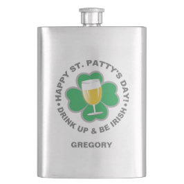 Cantil Frasco de nome personalizado do dia de Patrick