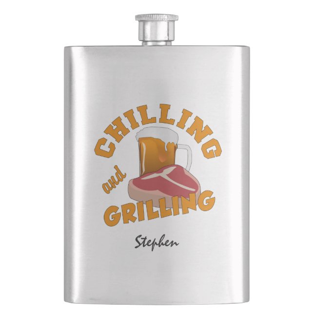 Cantil Frasco de nome personalizado para refrigeração e g (Frente)