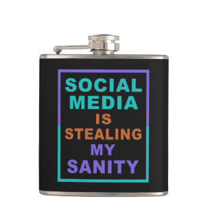Cantil Frasco de nome personalizado "Social Media" engraç
