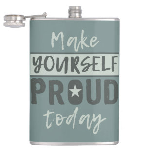 Cantil Frasco de nome personalizado "Torne-se Orgulhoso"