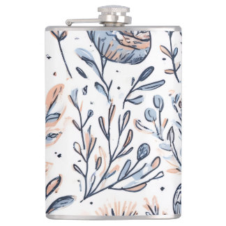 Cantil Frasco de Spray Floral de Cor Azul Elegante