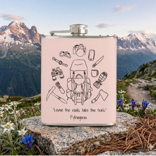Cantil Frasco de Vinilo de Hiking Inspiracional