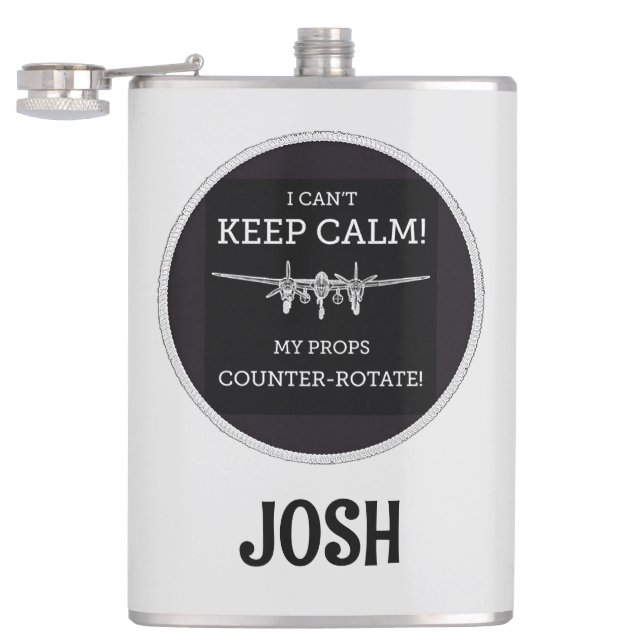 Cantil Frasco de Vinilo Personalizado P-38 Relâmpago (Aberto)