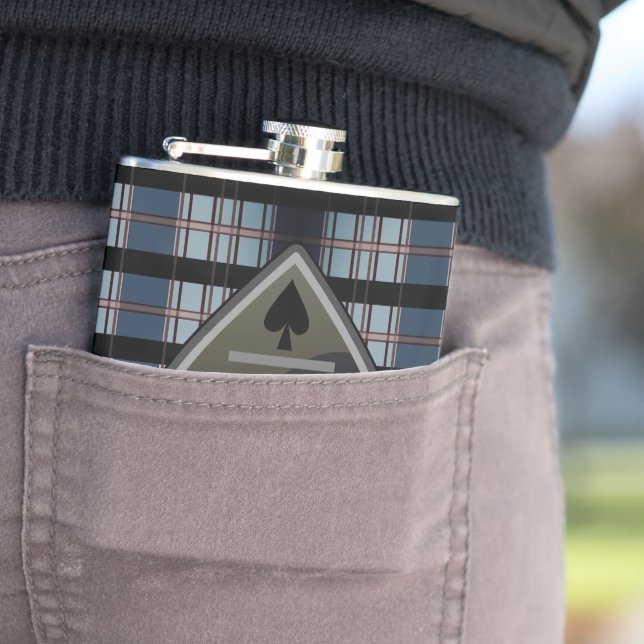 Cantil Frasco de Xadrez Azul do Pôquer Personalizado (In Situ)