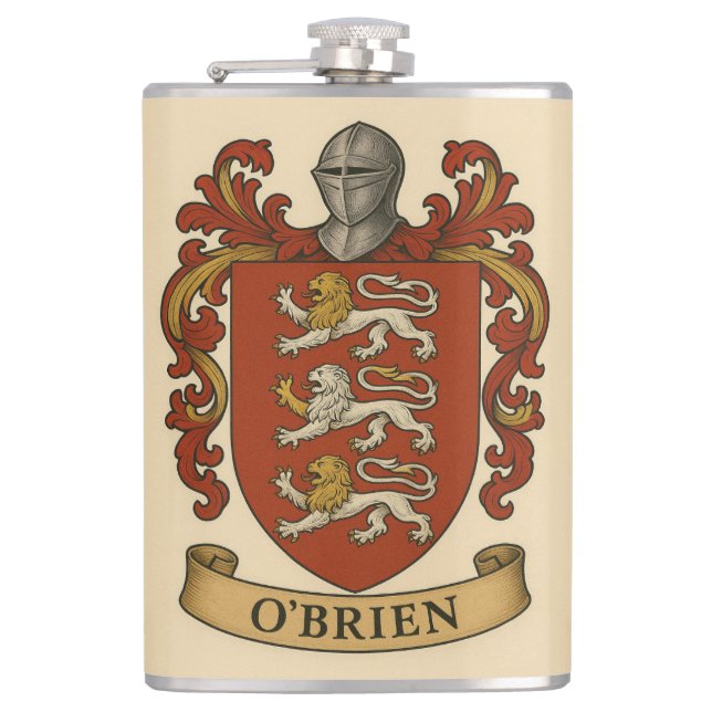 Cantil Frasco do Brasão de Armas O'Brien (Frente)