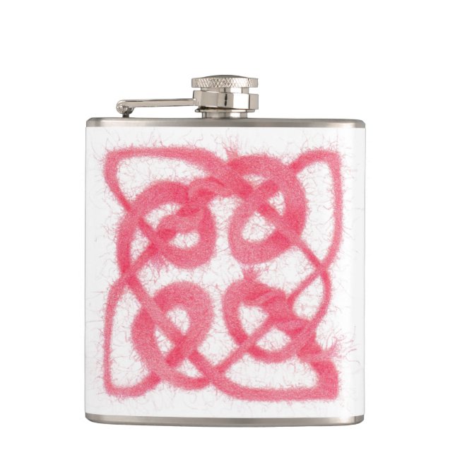 Cantil Frasco enrolado de rosa CELTIC KNOT Vinyl (Frente)