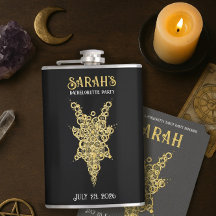 Frasco Envolvido em Vinil Mystic Gold para Despedi