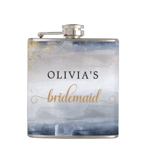 Cantil Frasco Envolvido para Chá de Noiva Azul Marinho e 