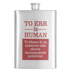 Cantil Frasco "Errar é humano"