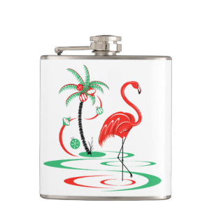 Cantil Frasco Flamingo de Natal Vermelho