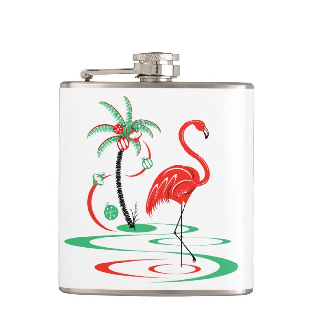 Cantil Frasco Flamingo de Natal Vermelho (Frente)