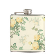 Frasco floral chique de flores de rosa amarela