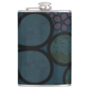 Cantil Frasco Floral Texturizado Verde Escuro