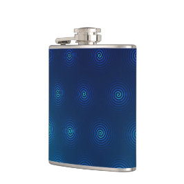 Cantil Frasco hip azul com uma tampa metálica elegante
