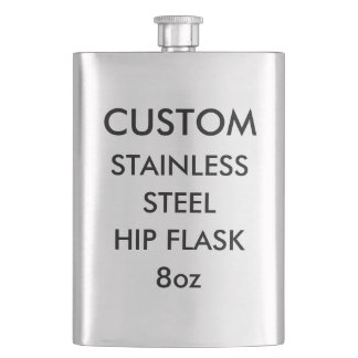Cantil Frasco Hip Personalizado 8oz de Aço Inoxidável