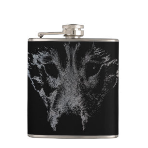 Cantil Frasco Husky Personalizado Husky Wolf Pup Frasco p