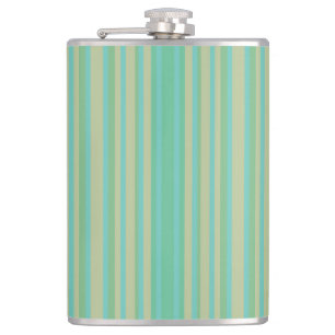 Cantil Frasco Moderno Envolvido em Vinil Listrado Verde J