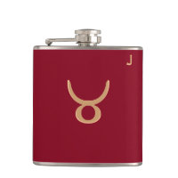 Frasco Monograma Vermelho - Zodiac - Taurus