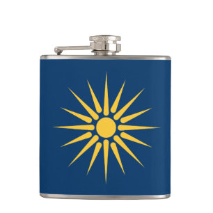 Cantil Frasco patriótico com a bandeira da Macedônia, Gré