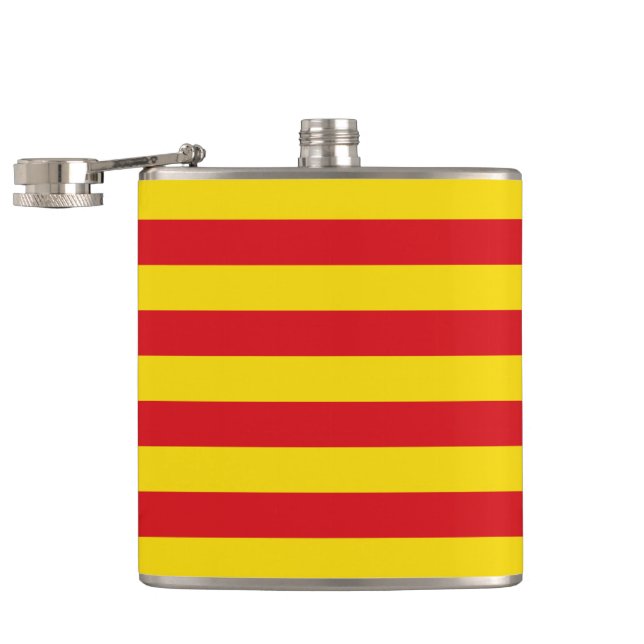Cantil Frasco Patriótico com Bandeira da Catalunha (Aberto)