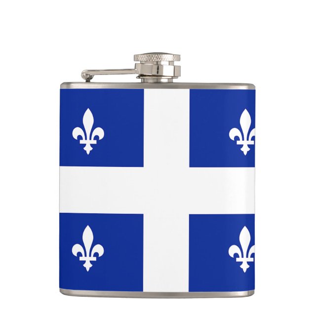 Cantil Frasco Patriótico com Bandeira de Quebec (Frente)
