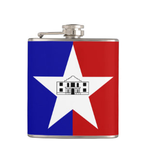 Cantil Frasco Patriótico com Bandeira de San Antonio, EU