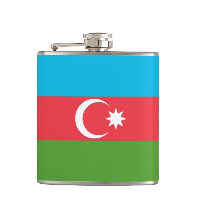 Cantil Frasco Patriótico com Bandeira do Azerbaijão (Frente)