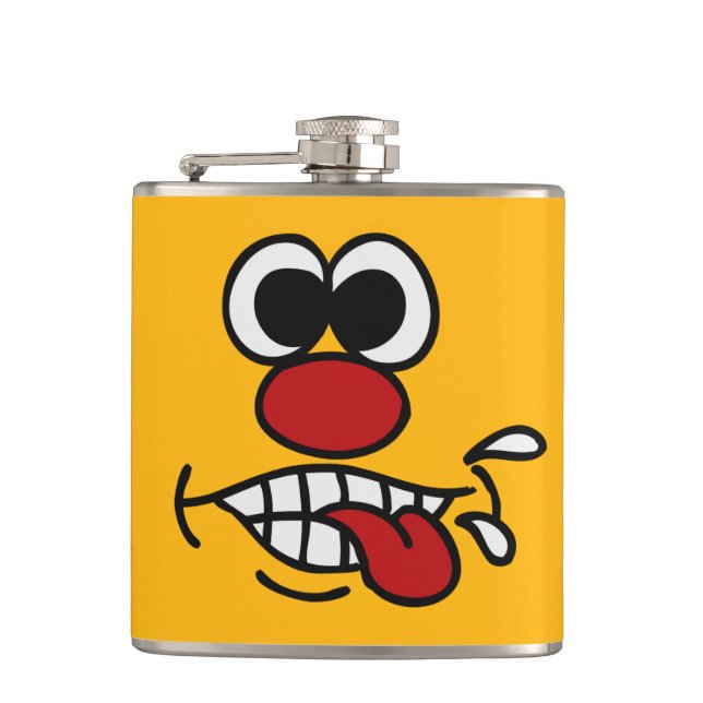 Cantil Frasco personalizado de rosto engraçado (Frente)